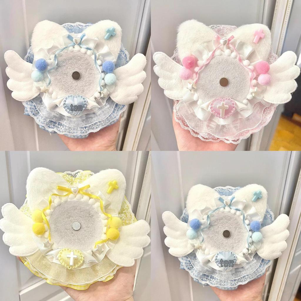 Cute Cat Ear Angel 58MM Anime Character Gumi Button Badge Holder DIY Decoration