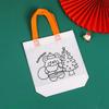 Children Graffiti Bag with Coloring Marker Christmas Gift for Child DIY Painting Non-woven Shopping Bag Kids Drawing Gift Bag