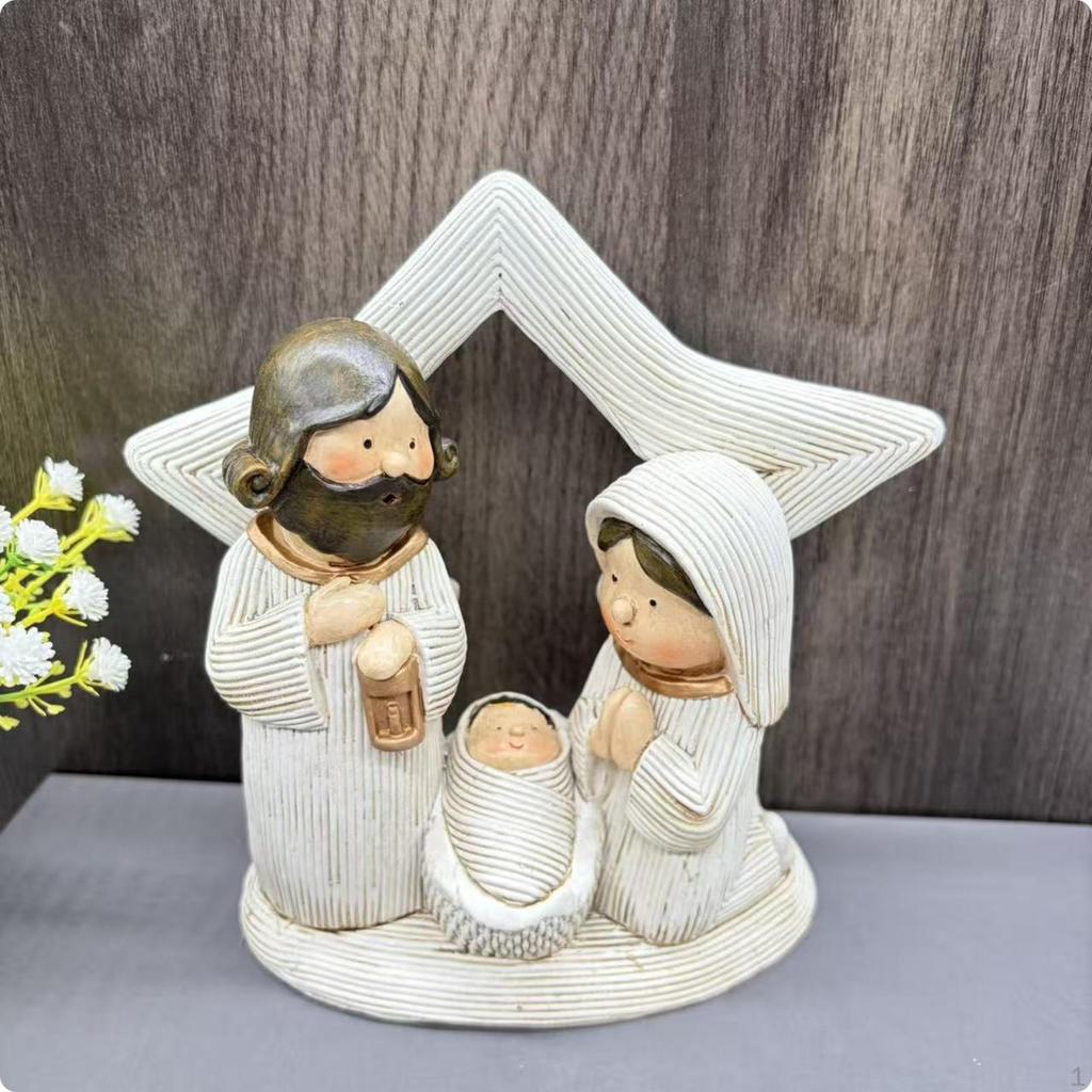Nativity Family Scene HandPainted Holy Figurine