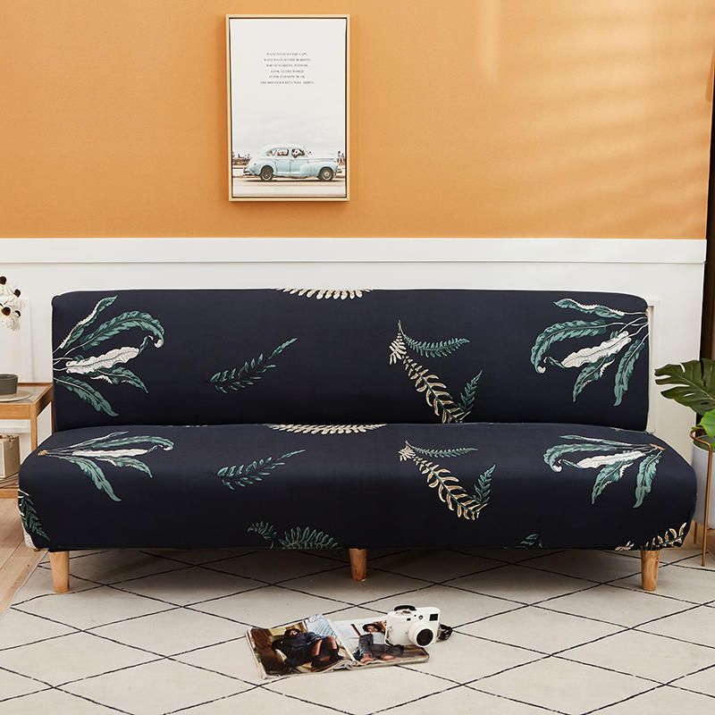 Universal Thickened Elastic Printed Brushed Sofa Bed Cover Without Armrests All-inclusive Fabric Sofa Cover