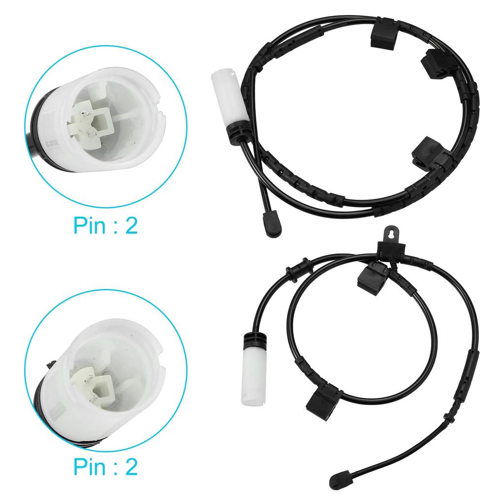 Uxcell Front and Rear Brake Pad Wear Sensors for Mini Cooper R55/R56 (2010-2014), Part Numbers 34356792572 and 34356792573, 2 Pieces