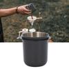 Stainless Steel Dosing Cup Hands Free Design 150ml Capacity Coffee Dosing Cup Black Gray Universal Inverted 58mm Dosing Cup