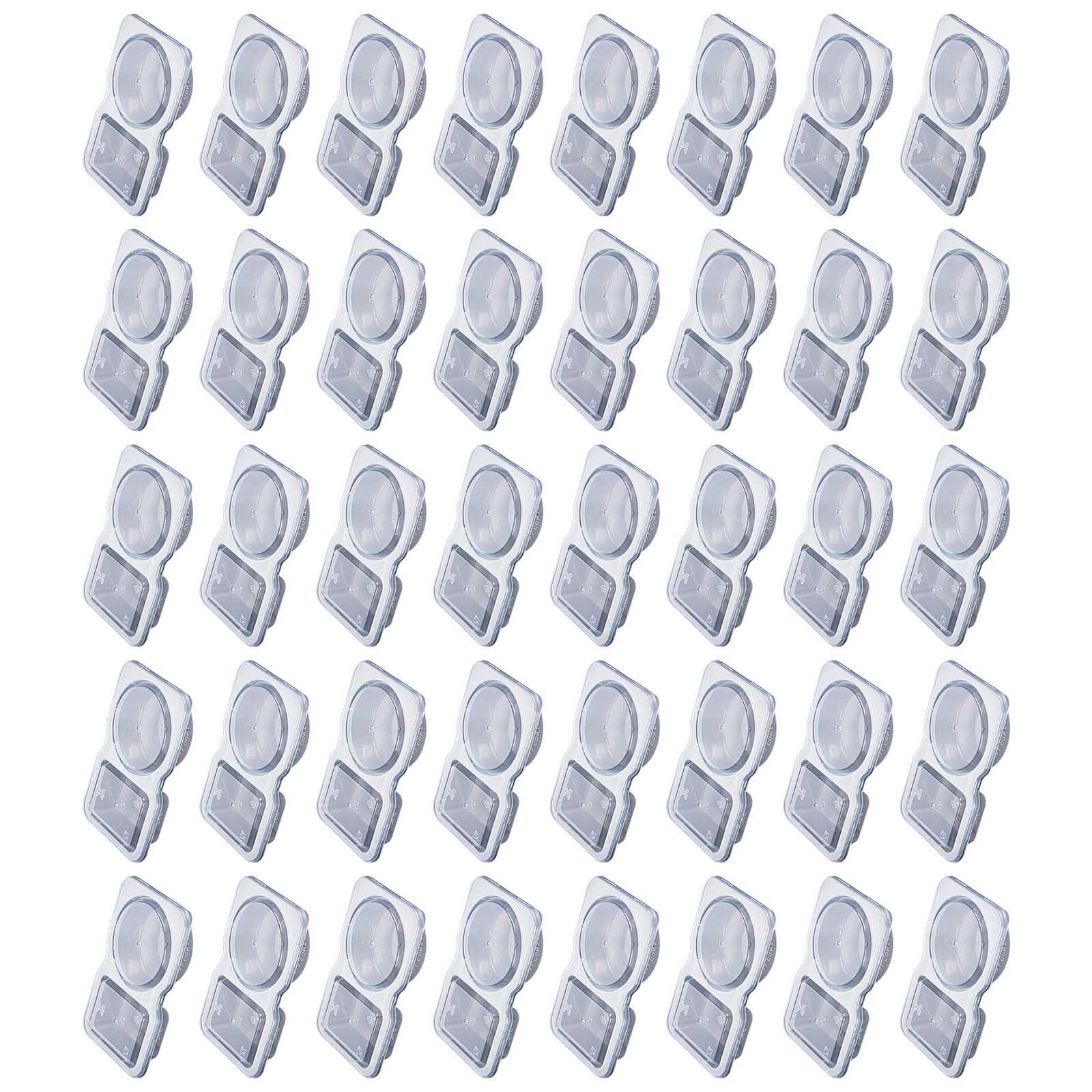 

Double Compartment Condiment Container with Lid Snacks Storage Organizers for Travel Transparent Sauces Dips Holders 40