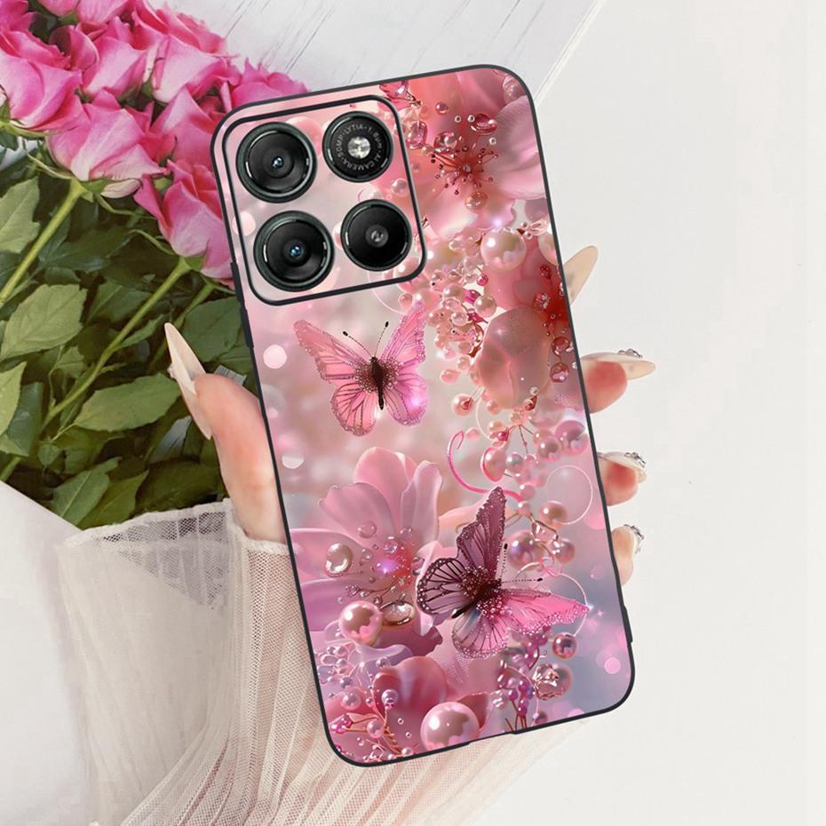 Modne etui na telefon z literami dla Motorola Moto G77 G67 Tylna osłona dla MOTO G67 G77 5G Miękkie czarne silikonowe etui