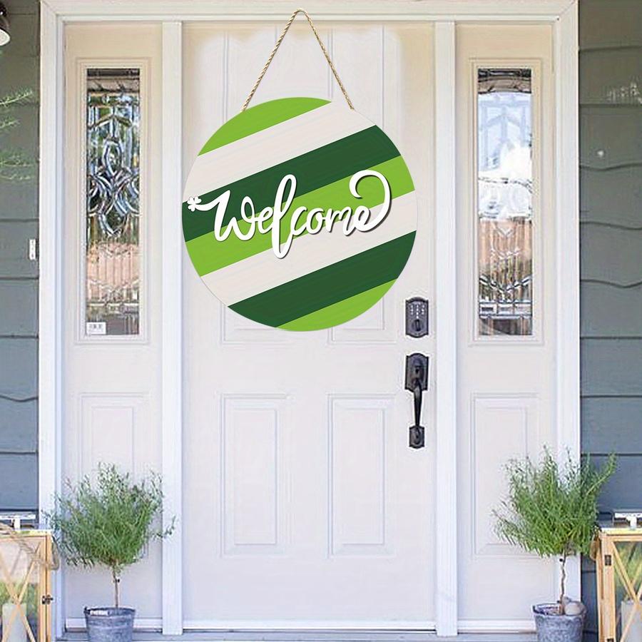 2D Flat 20cm Happy St.patrick's Day Welcome Sign Wooden Wall Hanging Decor - Car Balloon Universal Holiday Wooden Pendant, Home Decoration, Welcome