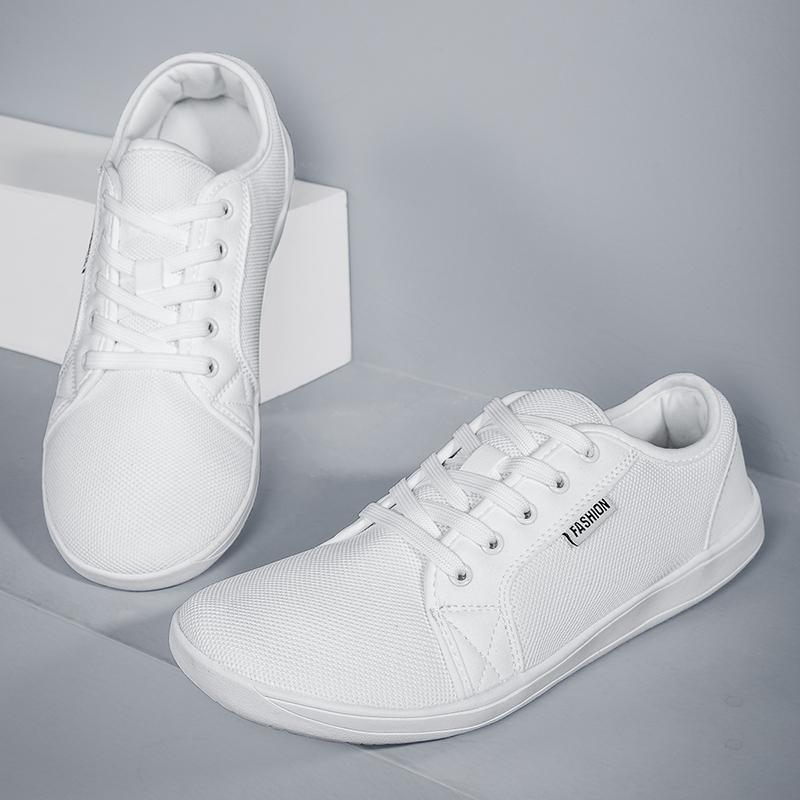 Pánské síťované boty se širokou špičkou Prodyšné Neutrální Dámské Letní S plochou podrážkou Ležérní Tenisky Pár Minimalistické Venkovní Vycházkové boty