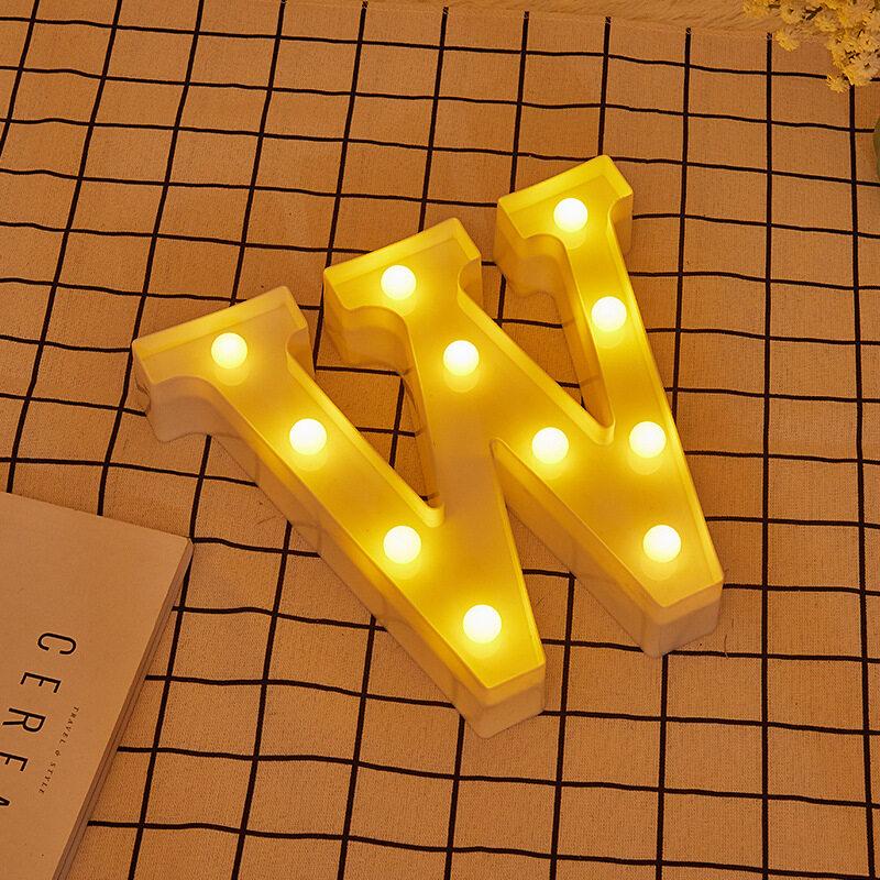26 Luminous Alphabet Letter LED Night Lights Ambience Battery Light Letters Lamp Christmas Wedding Birthday Party Decoration