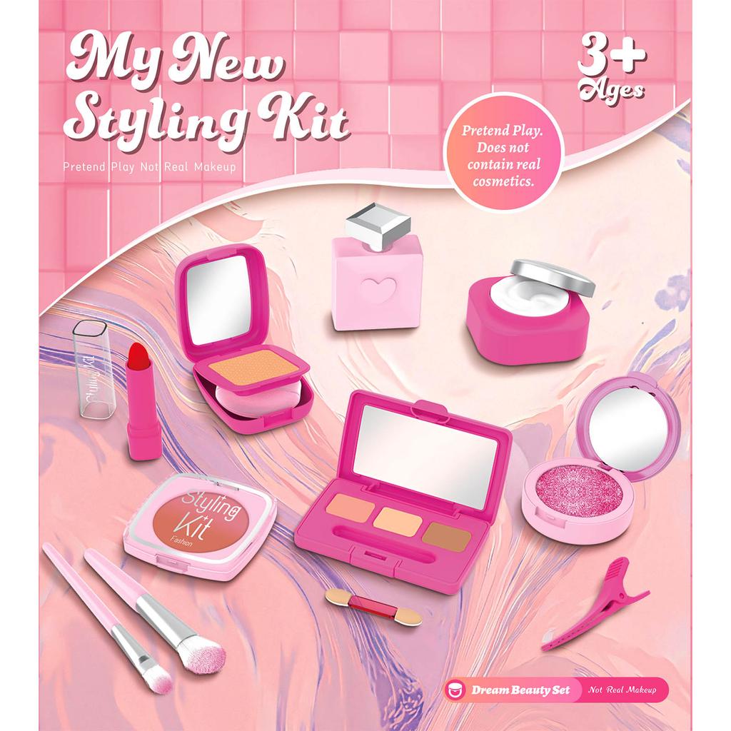 Pretend Play Cosmetic Set For Girls NonMessy Simulation Makeup Kits Role Playing Game Makeup Toy Kids Birthday Gift
