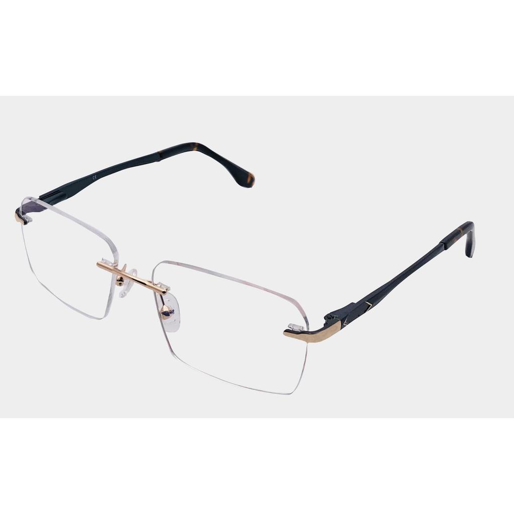 RSINC Randlose Fassung/Brille/Sehbrille Metall, Für Männer und Frauen, Tom Gold Schwarz 241004 55-17-142 (IB-12) N2 Tom Harry Gold Schwarz | IB 12