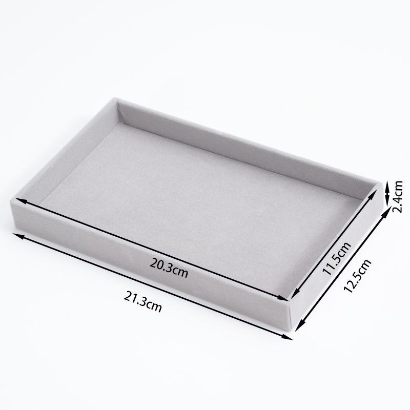 Sametová šperkovnice Náušnice Náhrdelník Prsten Náramek Stojan na vystavení šperků Zlatý podnos na šperky