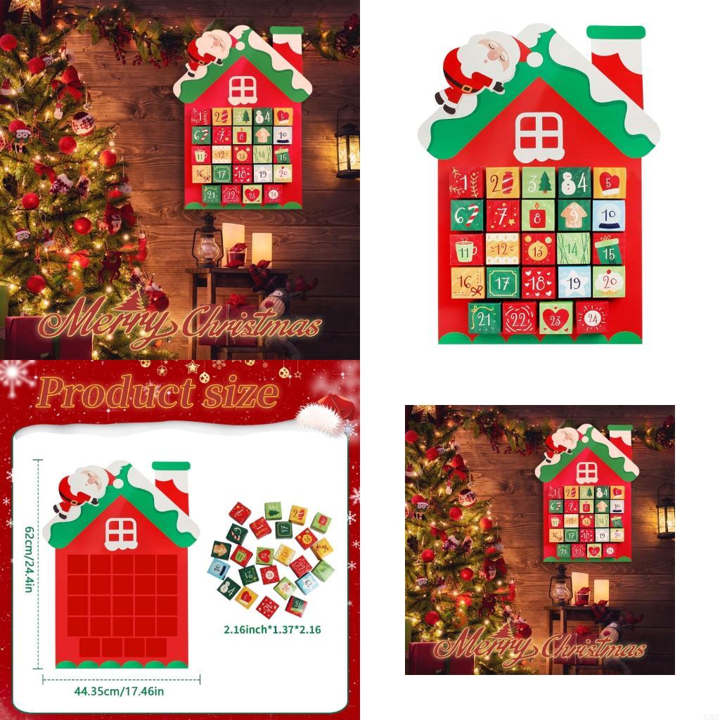 

Festive Snowman Advent Calendars with 24 Door Recyclable Paper Homes Decoration X3UC CN