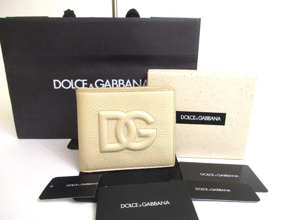 

Автентичний гаманець DOLCE & GABBANA, бежевий шкіряний двоскладний гаманець №a560, відремонтований