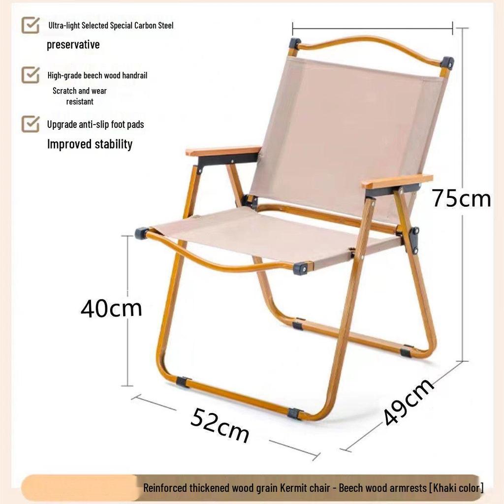 Portable Folding Outdoor Chair with Detachable Backrest for Camping, Fishing, Beach & Leisure