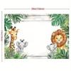 2D Watercolor Jungle Animals Background for Birthday & Nursery Decor
