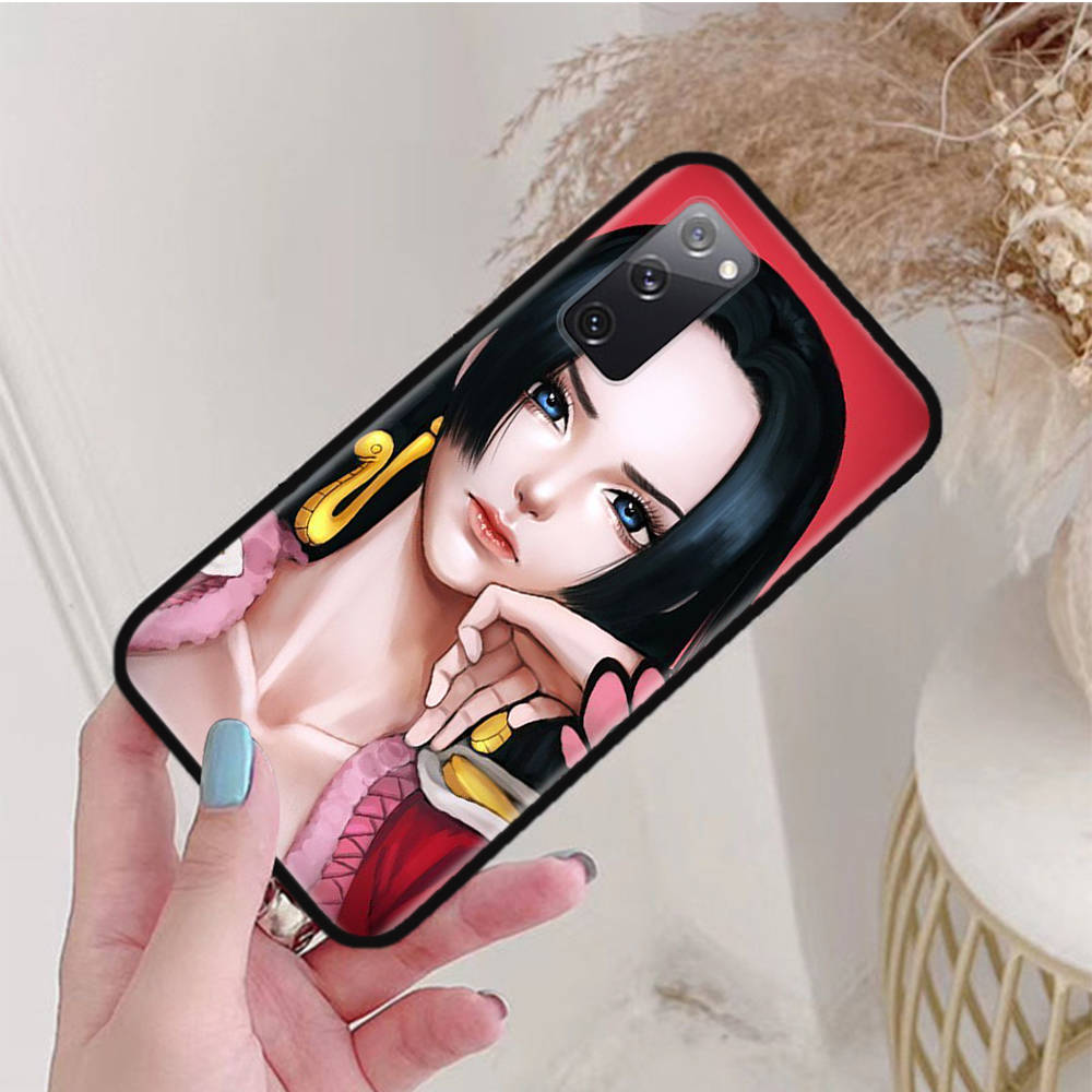 Black Case for Xiaomi Poco X6 X4 M5 M6 F5 F6 C65 C55 C50 C51 C40 Pro Redmi 14C A3X 13C 12C 11T 10A 9C Note 7 6 8A Plus W-74 One Piece Nami Hancock