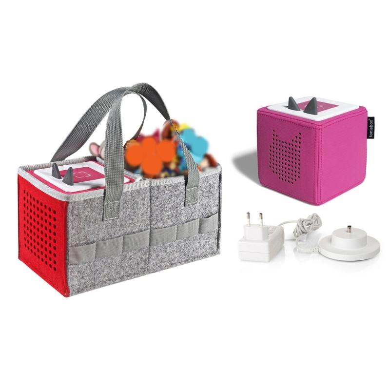 Foldable Carrying Box For Tonies Toniebox Starter Set Dust-proof Outdoor Travel Felt Cloth Case Storage Bag Speaker