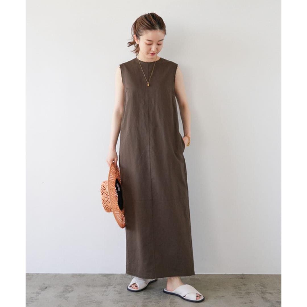 IENA Cotton Linen Satin I-line Dress Size M