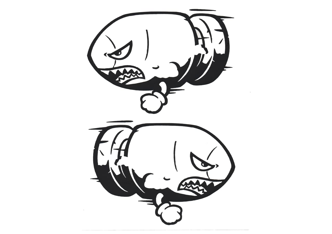 

Cutting Stickers Missile Matte Black Left and Right Set 5.5 inches (14 cm) чёрный