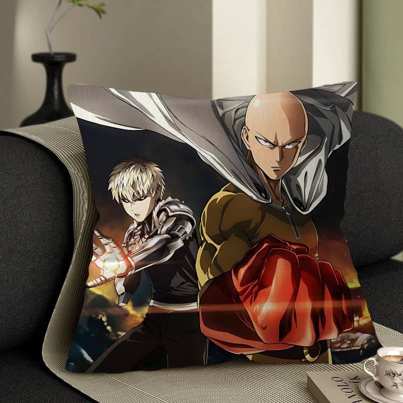 Superhero Anime O-One P-Punch Man Cushion Cover Decorative Pillow Sofa Home Decor Case Pillow Cases