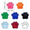 8 Pcs Paw Print Embroidered Patch Set - Colorful Paw Shaped Iron-On Patches for Jackets, Bags, and Accessories