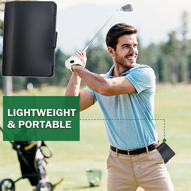 Golf Scorecard Hülle Scorekarte Golf Buch Track Sheet Hülle Yardage Halter PU Tragbarer Golf Scorekartenhalter Sport Zubehör