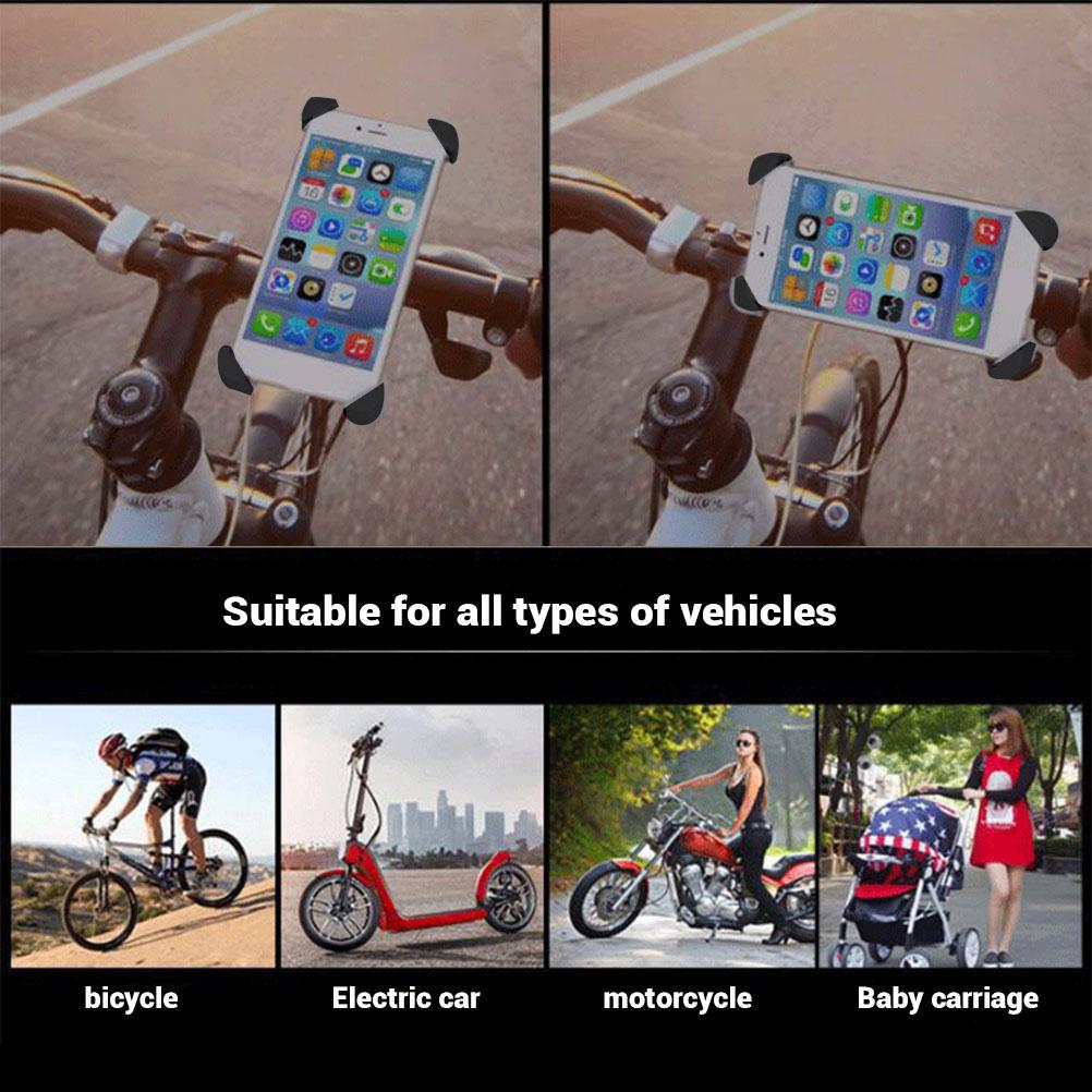 Anti Drop Mobile Phone Bracket 360 Degrees  Rotatable Phone Holder for Motorbike Bike