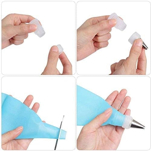 FUZHENTU 82-Piece Pastry Tip Set with 48 Flower Shapes, Stainless Steel Tips, Reusable Cream Pastry Bags, Heat-Resistant and Durable (82 Sets)