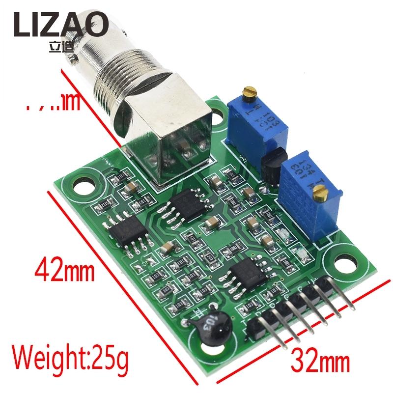 LIZAO 0-14 PH Value Sensor Module, Liquid Acid-Base Monitoring Tester with BNC Electrode Probe for Water Quality Detection