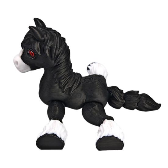 3D-gedrucktes Pferdeornament Niedliche bewegliche Pferdefigur Flexibles Tier-Fidget-Spielzeug für interaktives Spielen, Stressabbau und zur Ausstellung