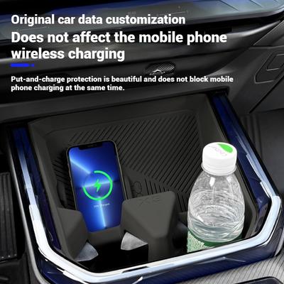 For BMW X3 G45 2025+  Silicone Car Console Cup Holder Wirless Charging Pad Protective Pad Car Mat Auto Accessories