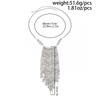 Salircon New Exaggerated CCB Bead Tassel Pendant Necklace for Women Vintage Metal Geometric Clavicle Chain Party Luxury Jewelry