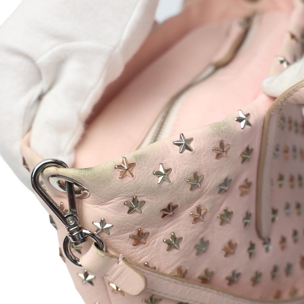 Jimmy Choo 2WAY Bag Handbag Leather Pink Women Used