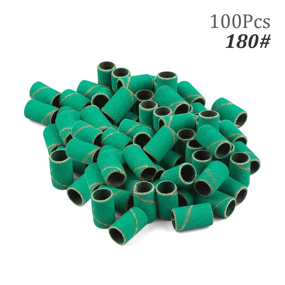 100pcs Nail Drill Bits Sanding Bands for Nail Drill File Grinder Sander Band Set for Acrylic Nails Gel Removing Pedicure Tool