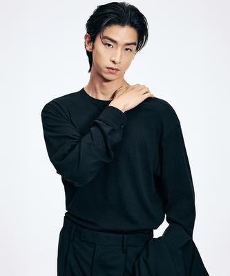 Tienjiti Wool Blend Jersey Long Sleeves (Black) Tnts6E102Bk