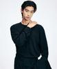 Tienjiti Wool Blend Jersey Long Sleeves (Black) Tnts6E102Bk