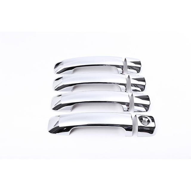 

Накладка на дверную ручку автомобиля, защитная наклейка, подходит для Toyota Tundra Sequoia 2007-автомобильный экстерьер серебряный