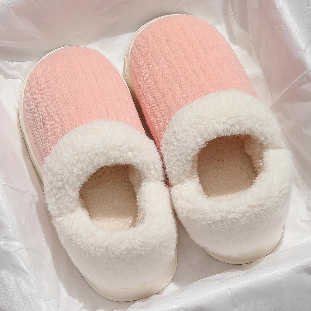 Cotton slippers, warm, non-slip, silent and warm for home use in autumn and winter, soft cotton shoes, new cotton mops for external wear