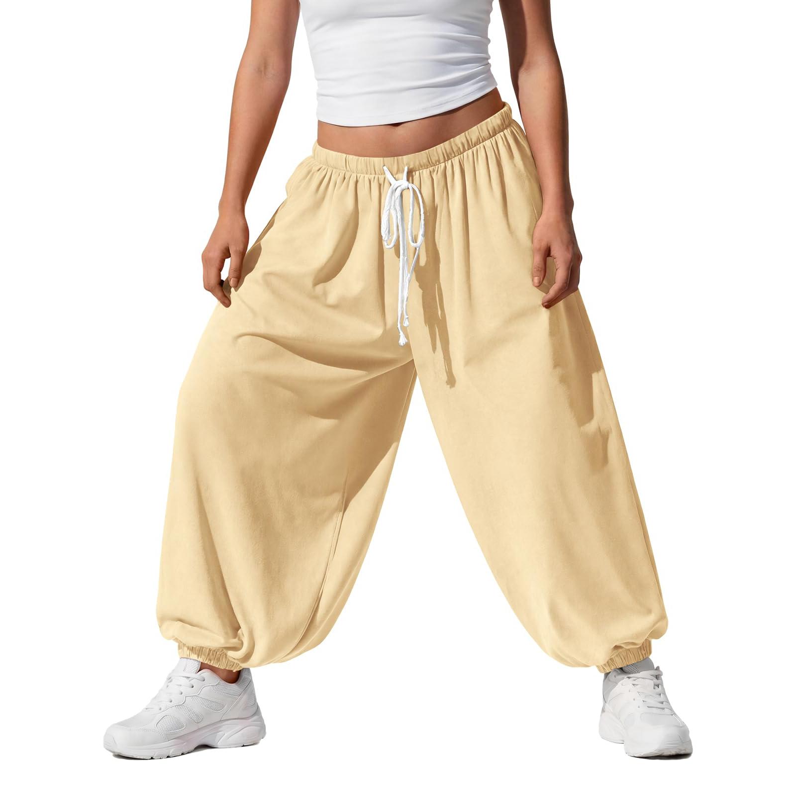 

Женские повседневные и модные цветные свободные брюки с карманами XL хаки