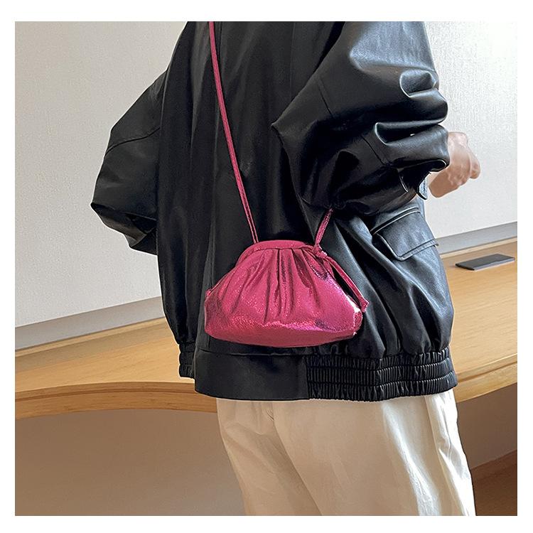 

Small Luxury Design Women s Soft PU Leather Gold Silver Cloud Hobo Bag Elegant Dressy Handbag Ruched Dumpling Party Clutch Purse