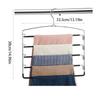 5 Tier Closet Organizers and Storage Clothes Hangers, Multiple Metal Hangers Clothes Organization for Pants Trousers Jeans