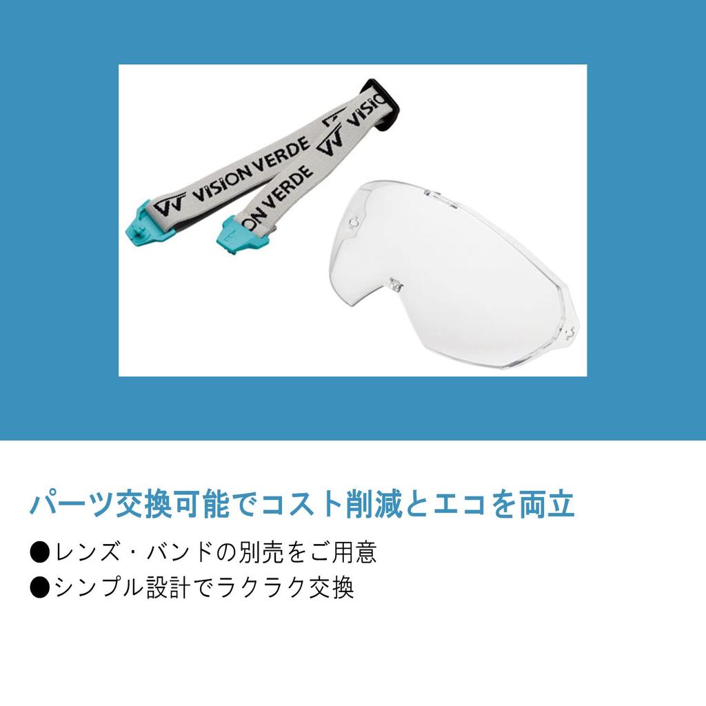 Midori Anzen Vision Verte Safety Glasses VG505F UV Compatible with Eyewear and Masks NV, Ventless, Double-Sided Anti-Fog, Protection,