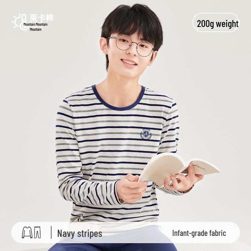 

Мужские полосатые хлопковые термобрюки для осени-зимы для подростков и детей старшего возраста 2XL