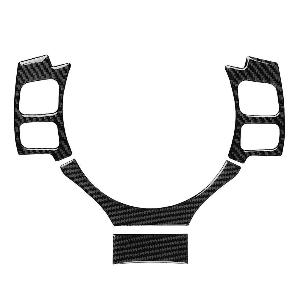 Add a Touch of Elegance with Black Carbon Fiber Steering Wheel Cover Trim for Lexus IS250 NX200 200t 300h 4 Piece Set