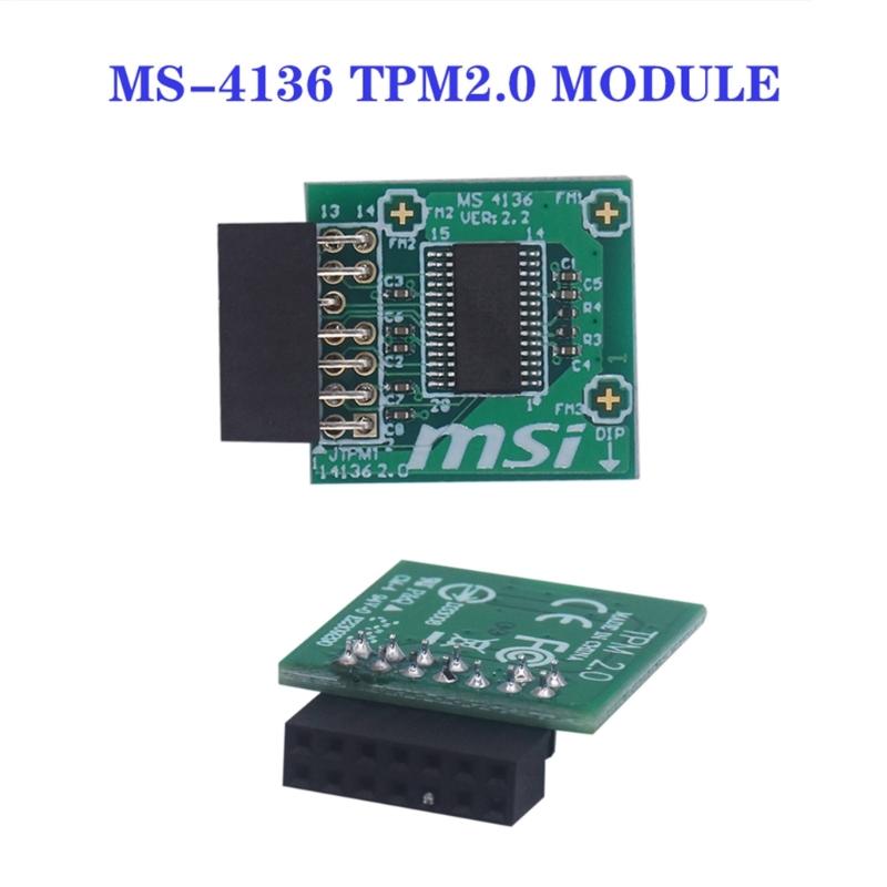 TPM 2.0 Encryption Security Module Remote Card Trusted Platform MS-4136 Integration Computer Adapter Replacement