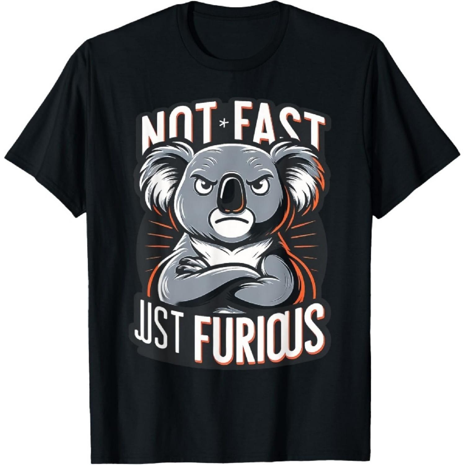 Not Fast Just Furious Koala Gifts Funny Graphic Tees T-Shirt XXXXXL разноцветный