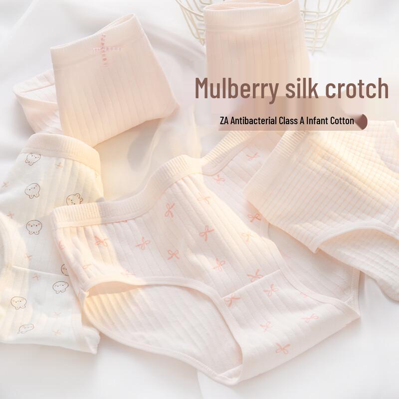 Urban Beauty Women s 5-Pack Seamless Cotton Briefs with Mulberry Silk Crotch L