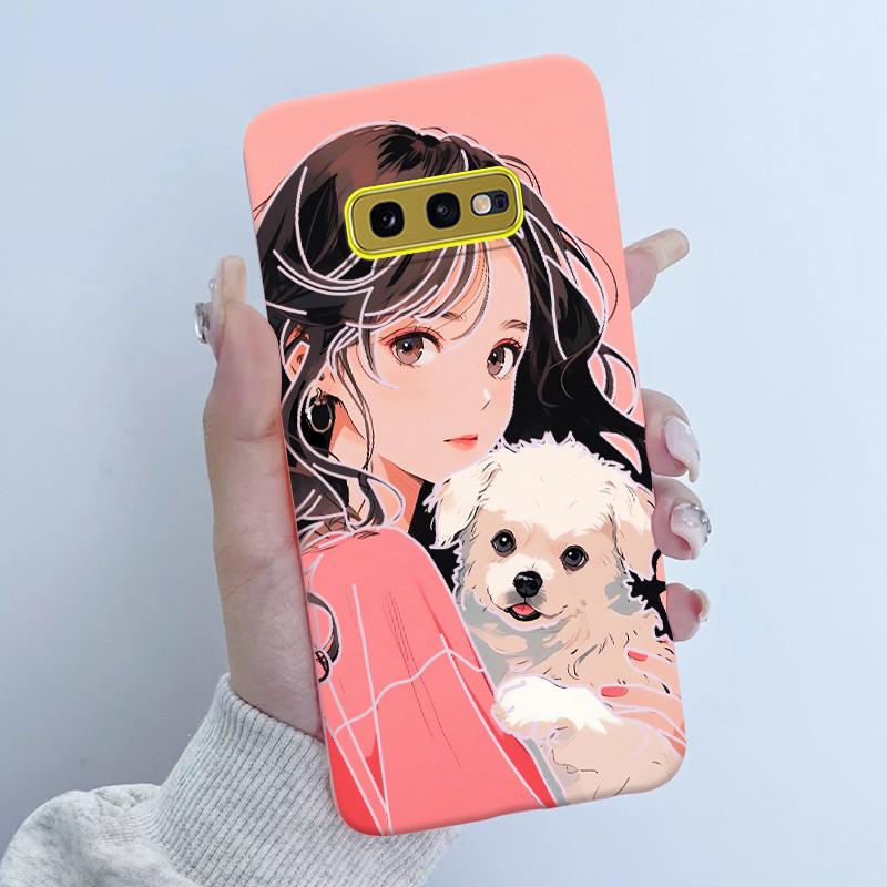 For Samsung Galaxy S10e Phone Case Flower Girls Design Soft Silicone TPU Back Housing for Galaxy S10E S10 E SM-G970F/DS Covers