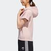 adidas Neo Damen Panda Logo Print Kapuzen Kurzarm T-Shirt Damen Tops Leuchtend-Pink GK1566