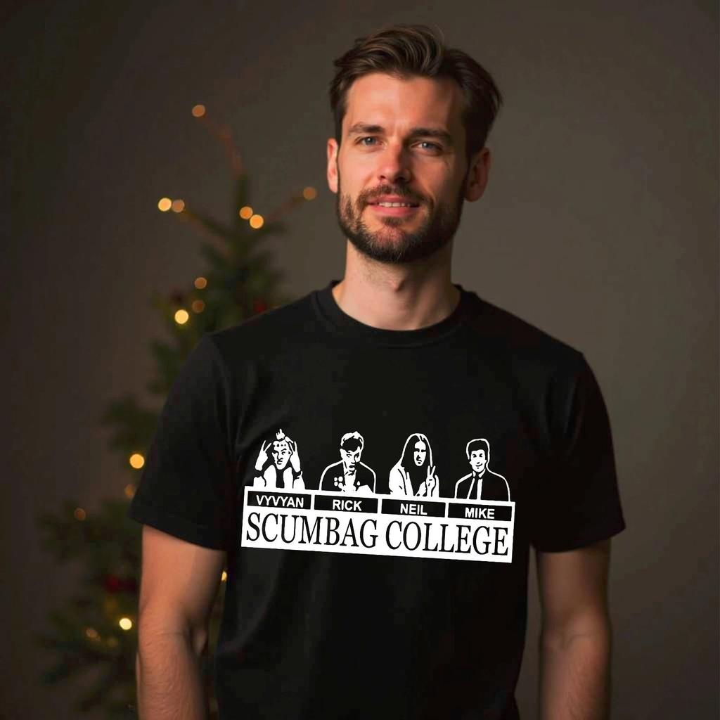 New Scumbag College T-Shirt Mens Funny Retro Joke Rude Novelty Gift Top Unisex