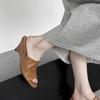 Fashion 2025 Summer Women Shoes Peep Toe Women Sandals Genuine Leather Women Slippers Elegant Gladiator Mules High Heels Party Shoes